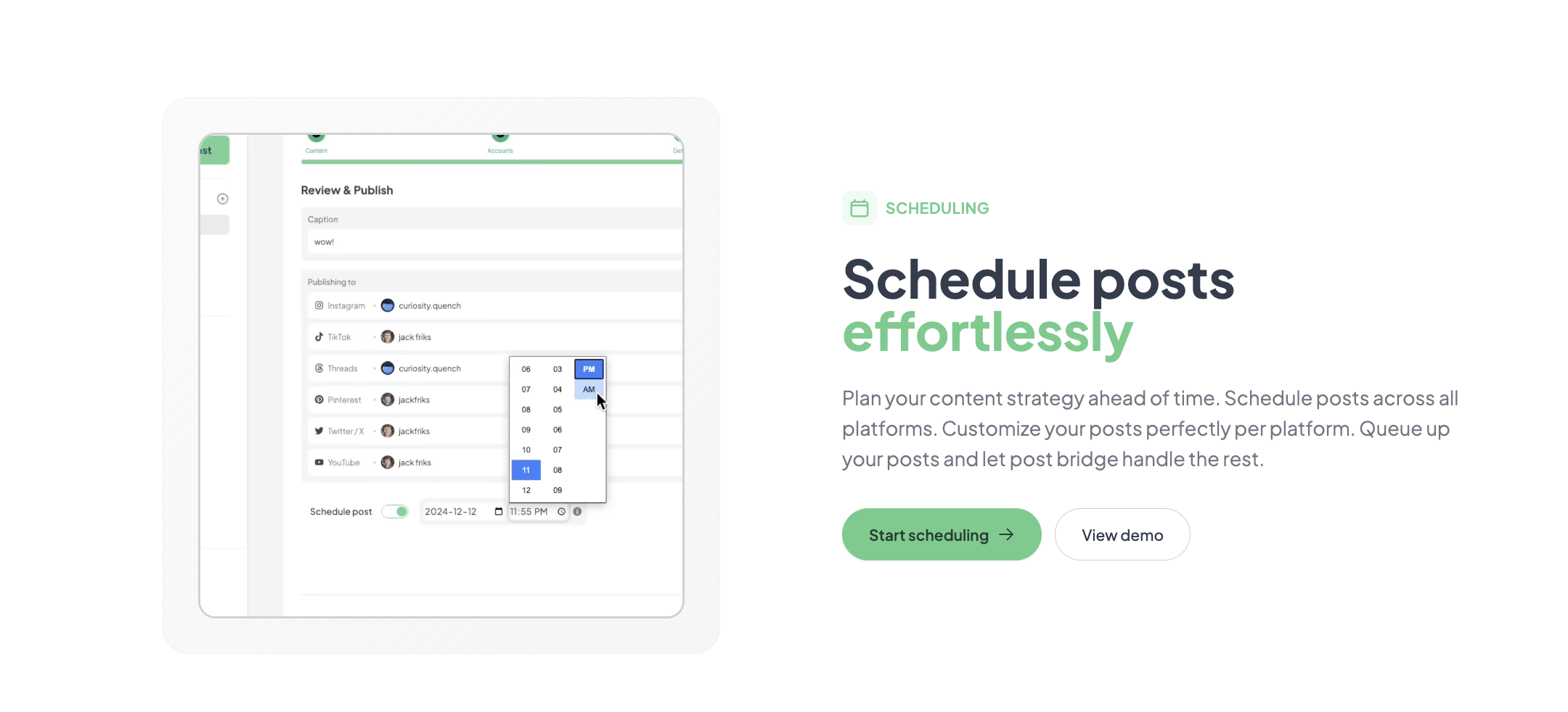 social media scheduler for agencies — core feature evaluation